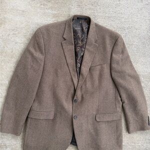 Ralph Lauren Brown Men's Blazer Wool Cashmere Blend Size 46 R